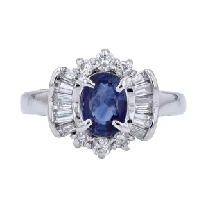 PT900 Oval Sapphire Ring<p><strong>GIA Available</p></strong>