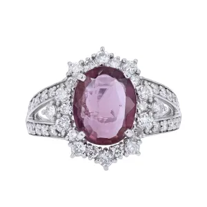 PT950 2.04 CT NO Heat Purple Pink Sapphire Halo Ring<p><strong>$2,199</p></strong><p><strong>GIA Available</p></strong>