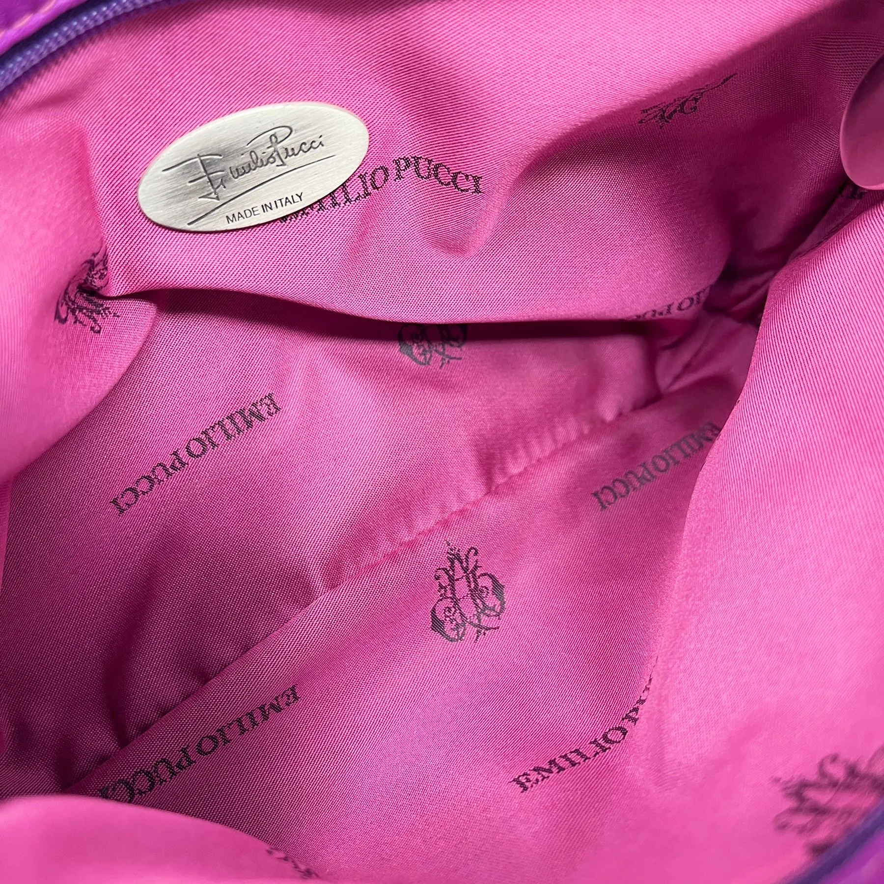 Pucci Purple Satin Shoulder Bag