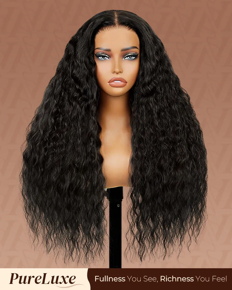 Pure-Luxe™ Soft Curls Natural Black Easy Wear Glueless 13x6 Ultra-Dense Human Hair Wig Pre-Cut Lace