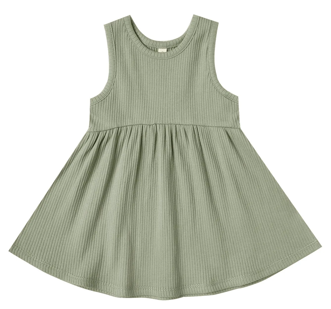 Quincy Mae Moss Ribbed Tank Dress