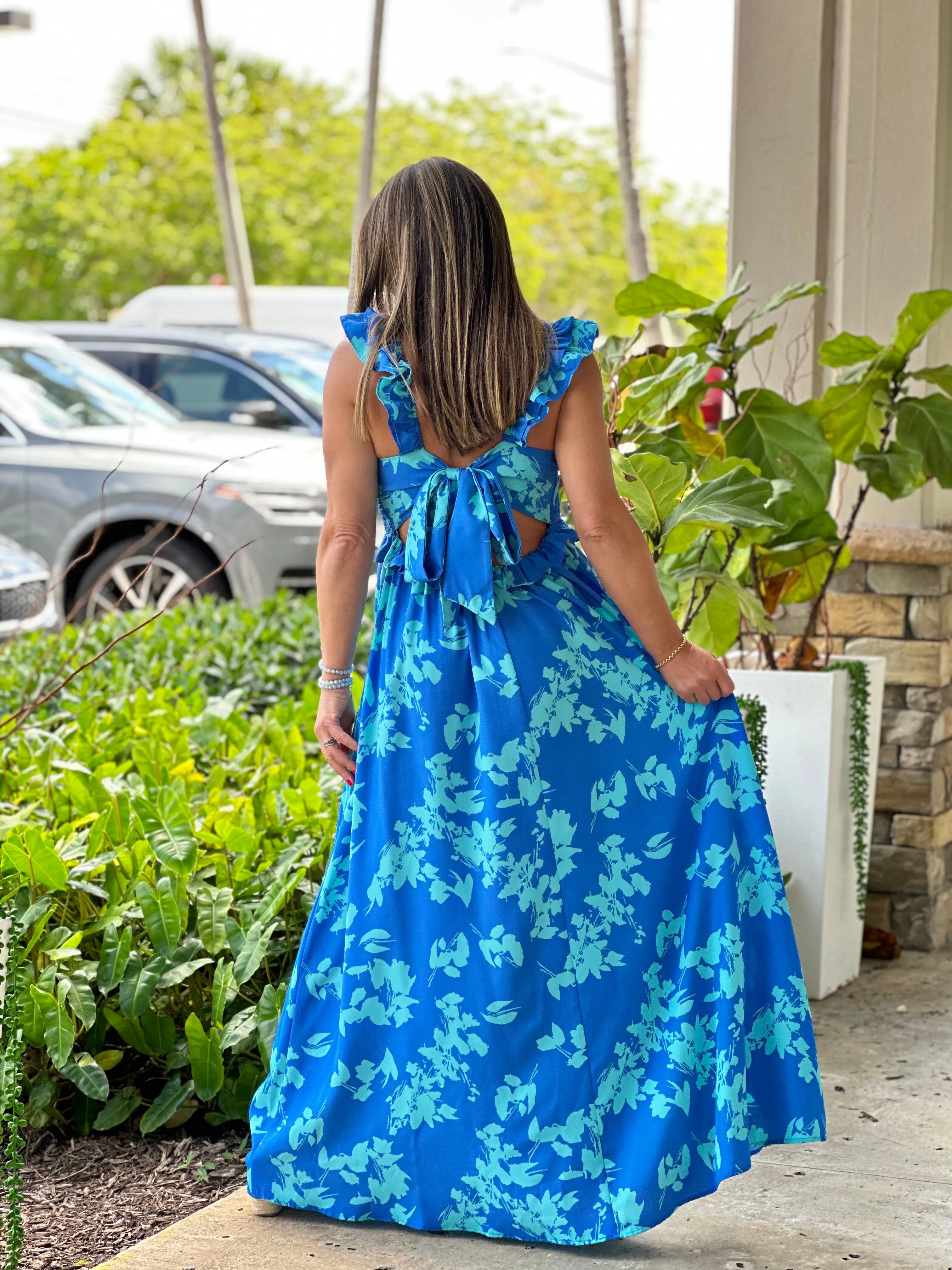 "Maranda" Ruffles Sleeveless Maxi Dress
