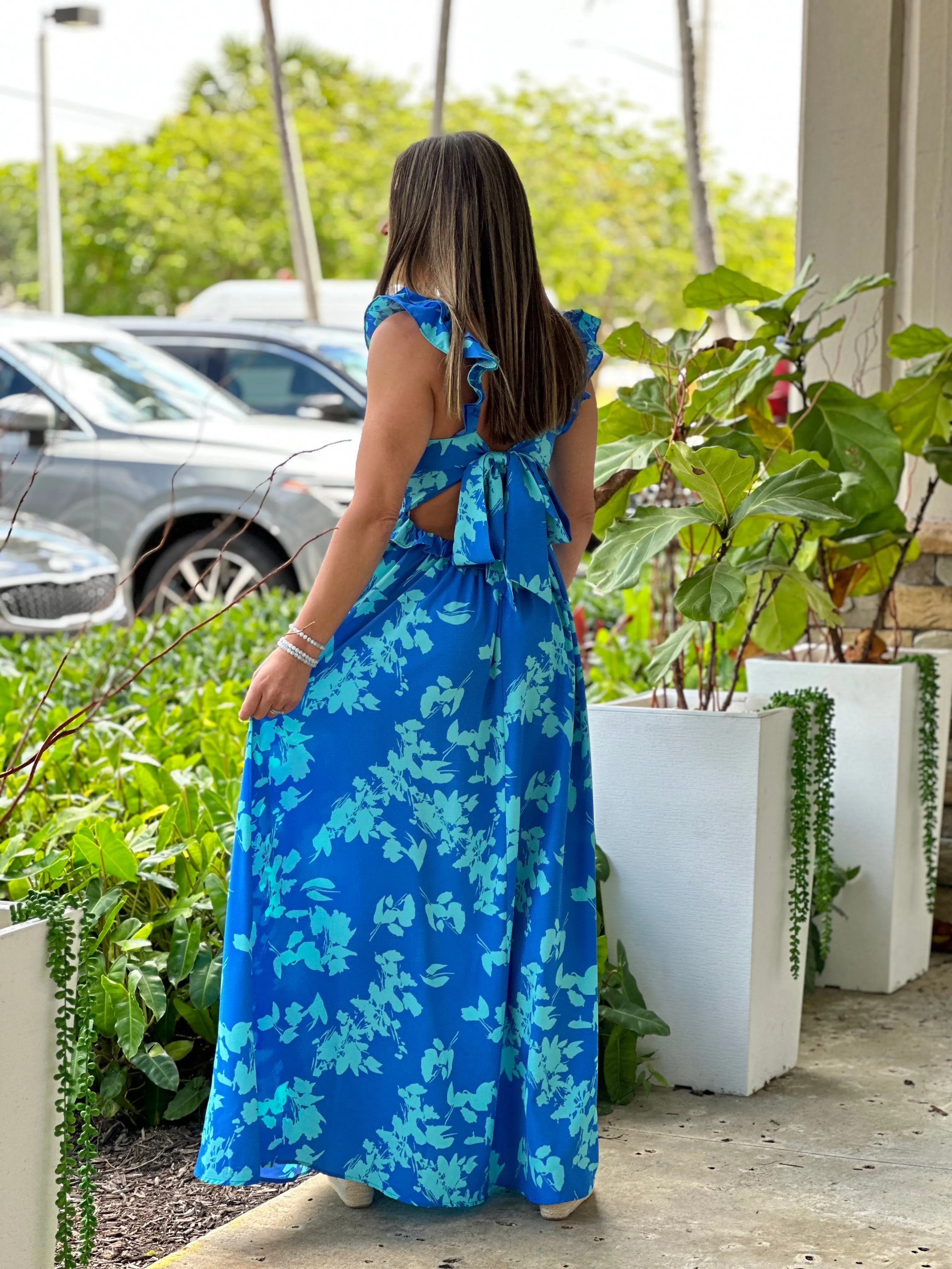 "Maranda" Ruffles Sleeveless Maxi Dress