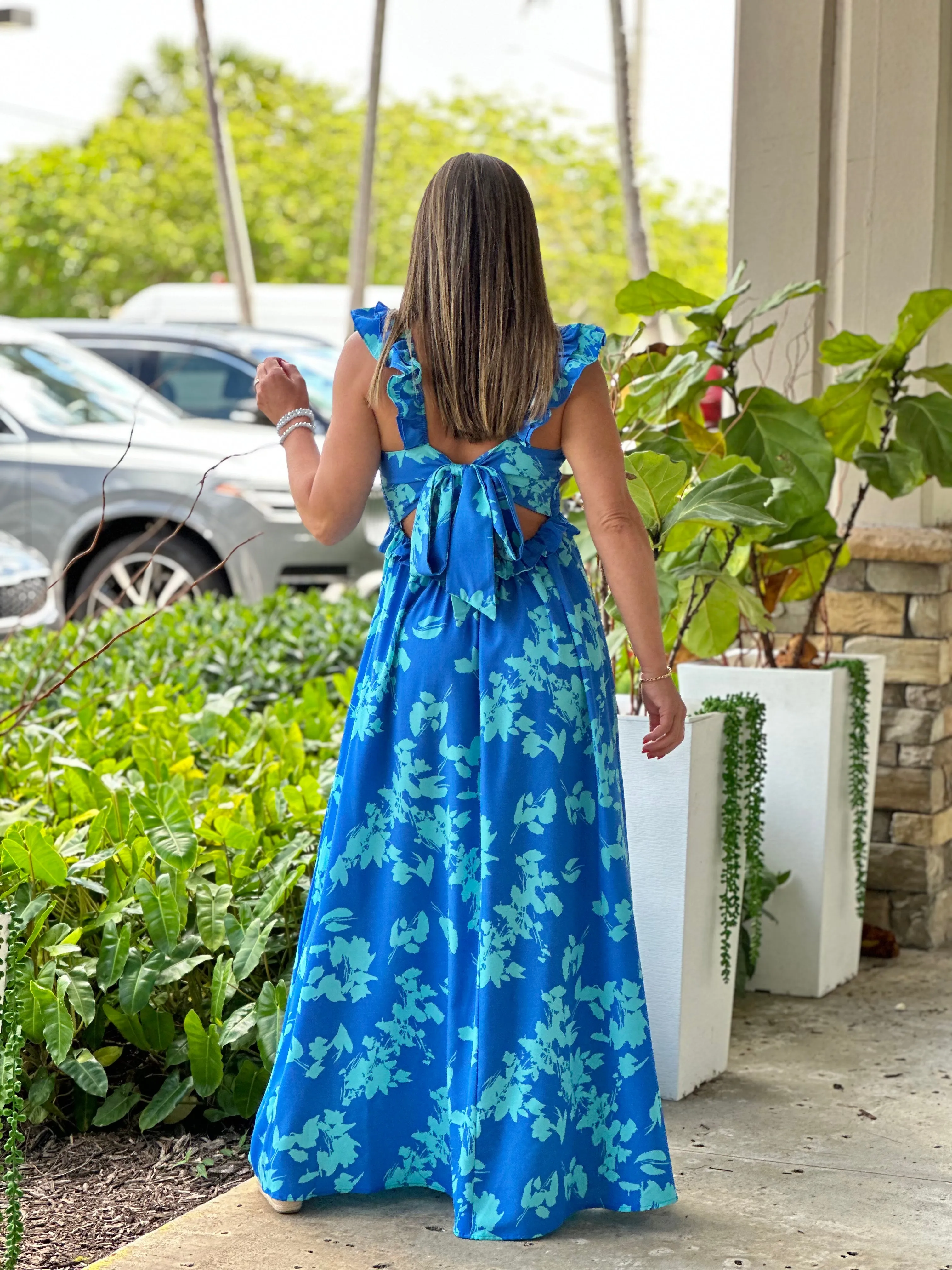 "Maranda" Ruffles Sleeveless Maxi Dress