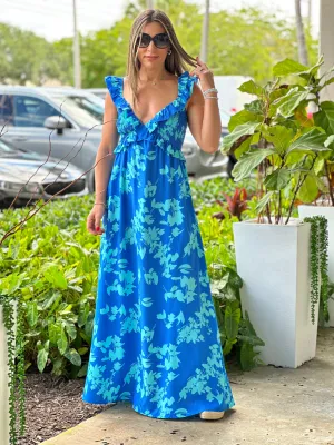 "Maranda" Ruffles Sleeveless Maxi Dress