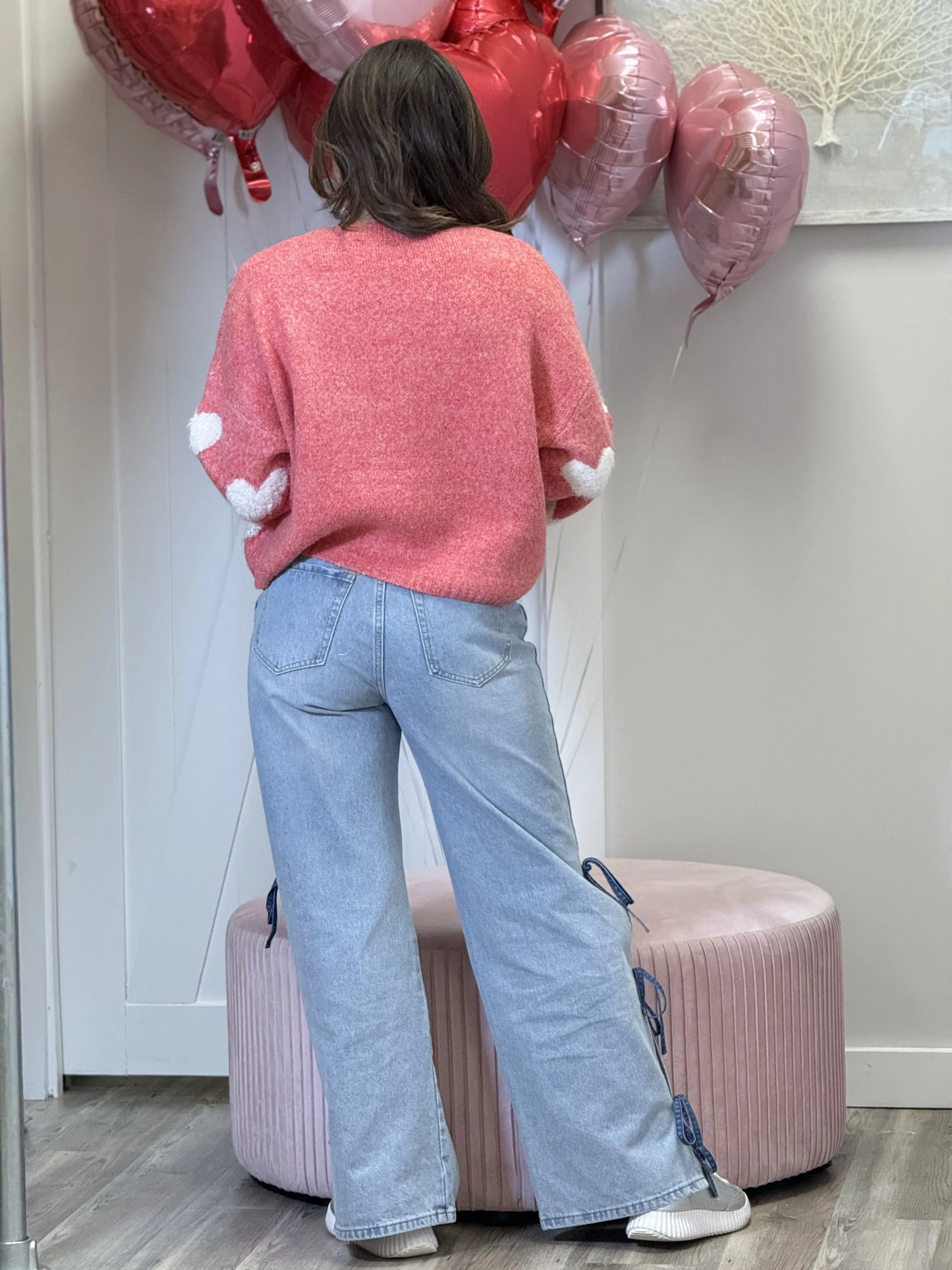 "Wanda" Heart Shape Long Sleeve Sweater