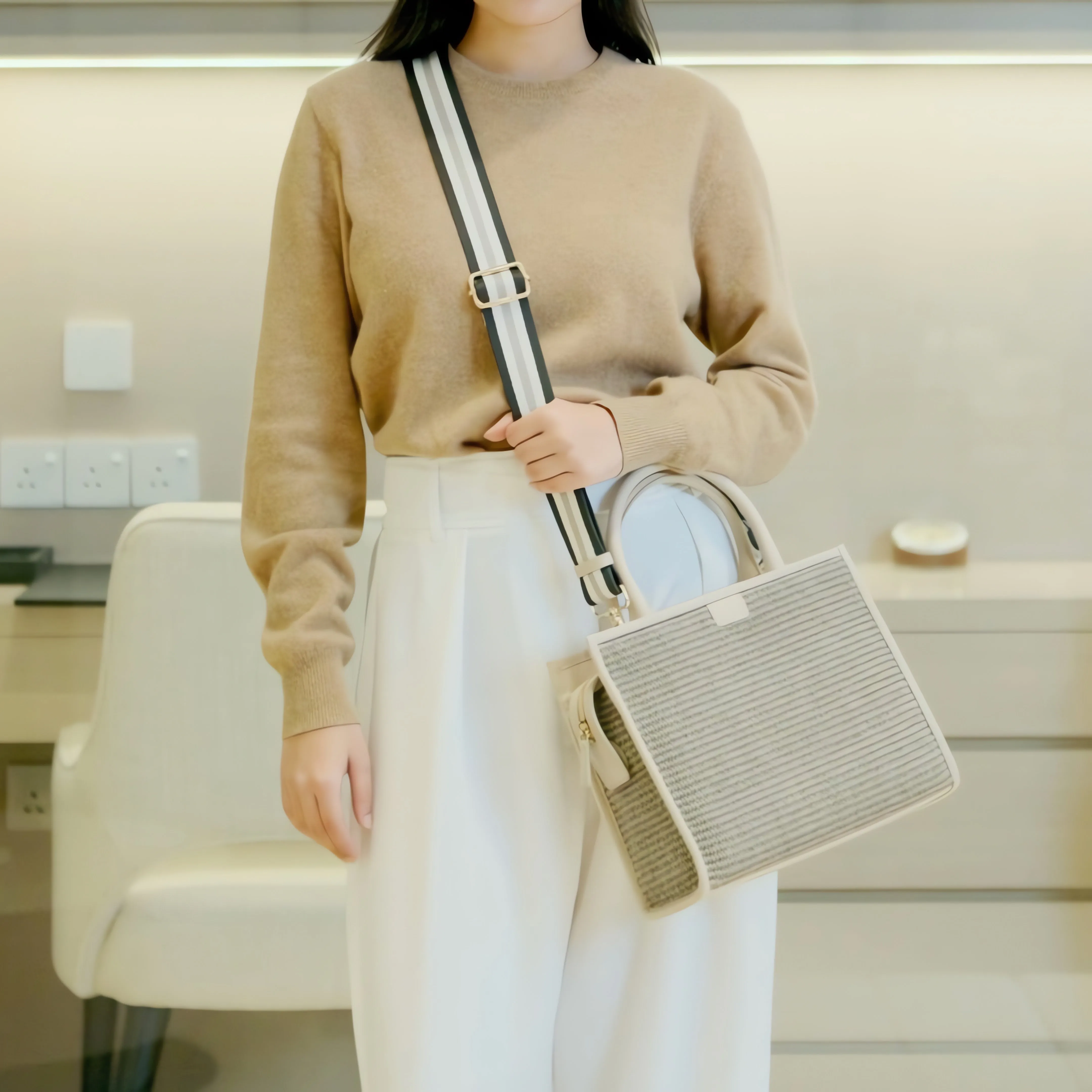 Raffia Book Tote
