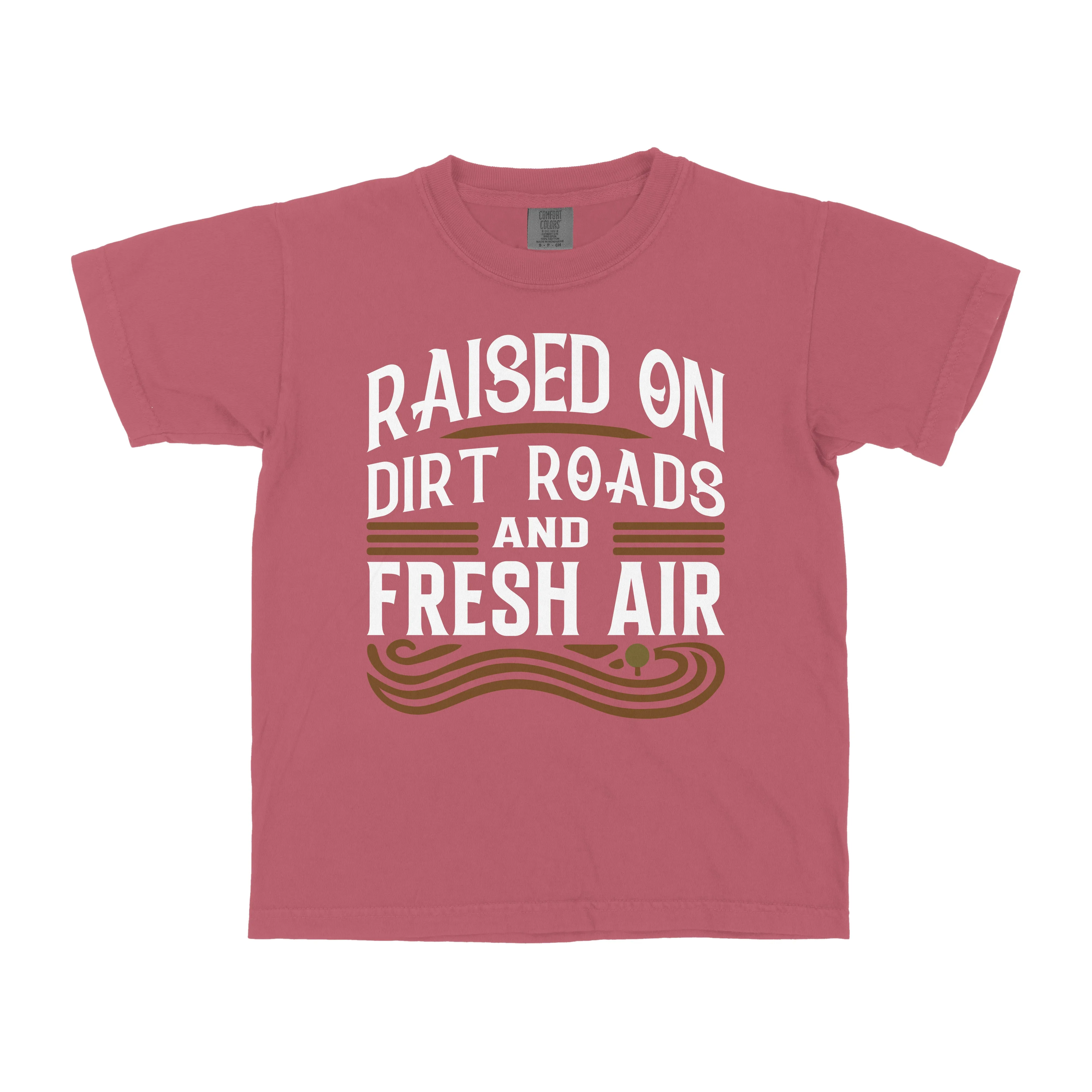 RAISED ON DIRT ROADS AND FRESH AIR YOUTH SHIRT