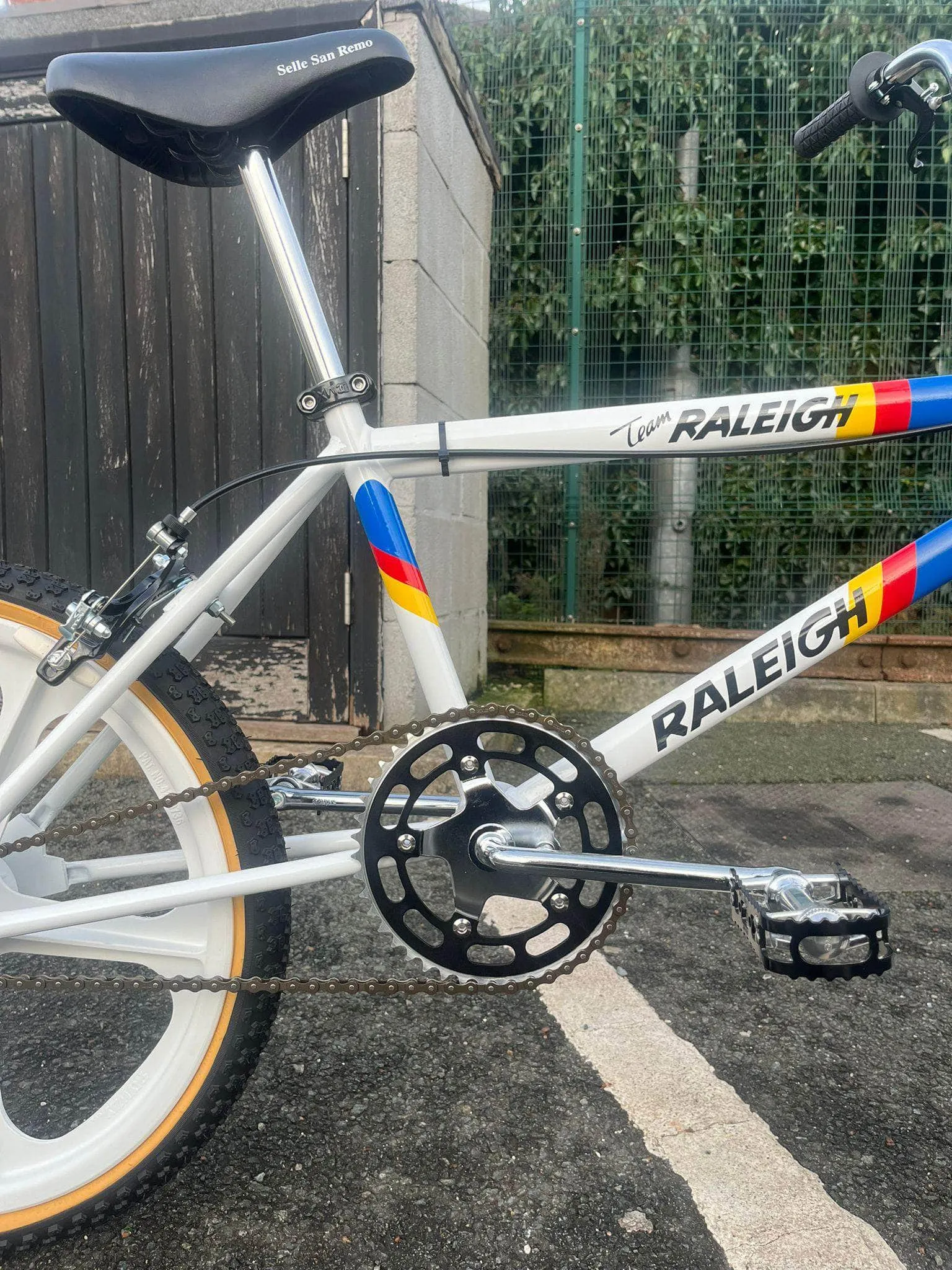 Raleigh Mk 2 Burner Team Special Bike Blue / White with Skyway Tuff Wheels