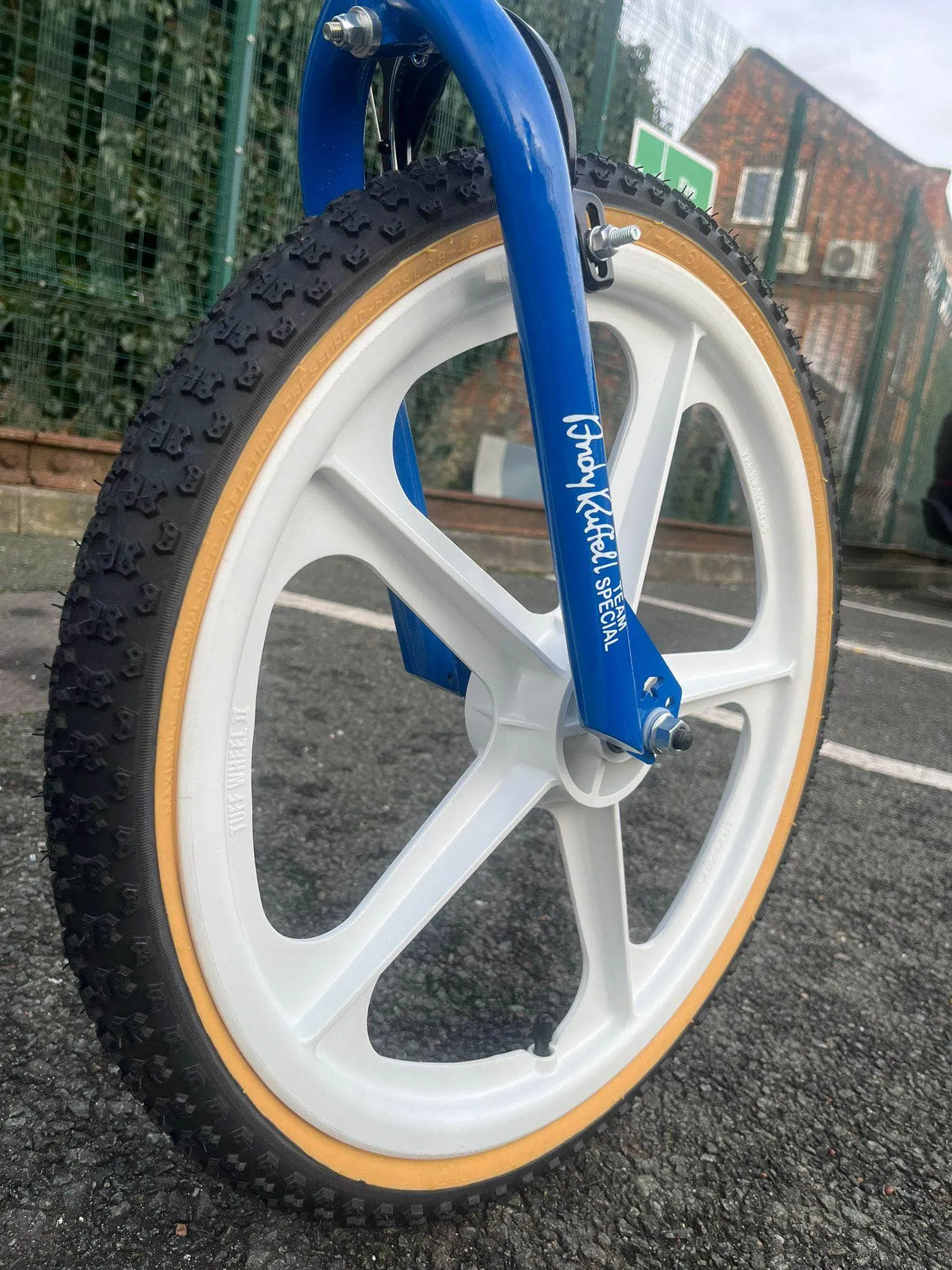 Raleigh Mk 2 Burner Team Special Bike Blue / White with Skyway Tuff Wheels