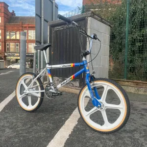 Raleigh Mk 2 Burner Team Special Bike Blue / White with Skyway Tuff Wheels