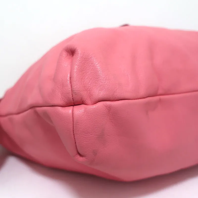 RED Valentino Bow Hobo Pink Leather Large Shoulder Bag