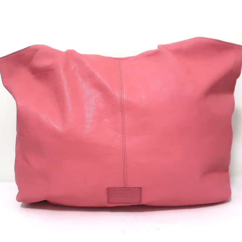 RED Valentino Bow Hobo Pink Leather Large Shoulder Bag