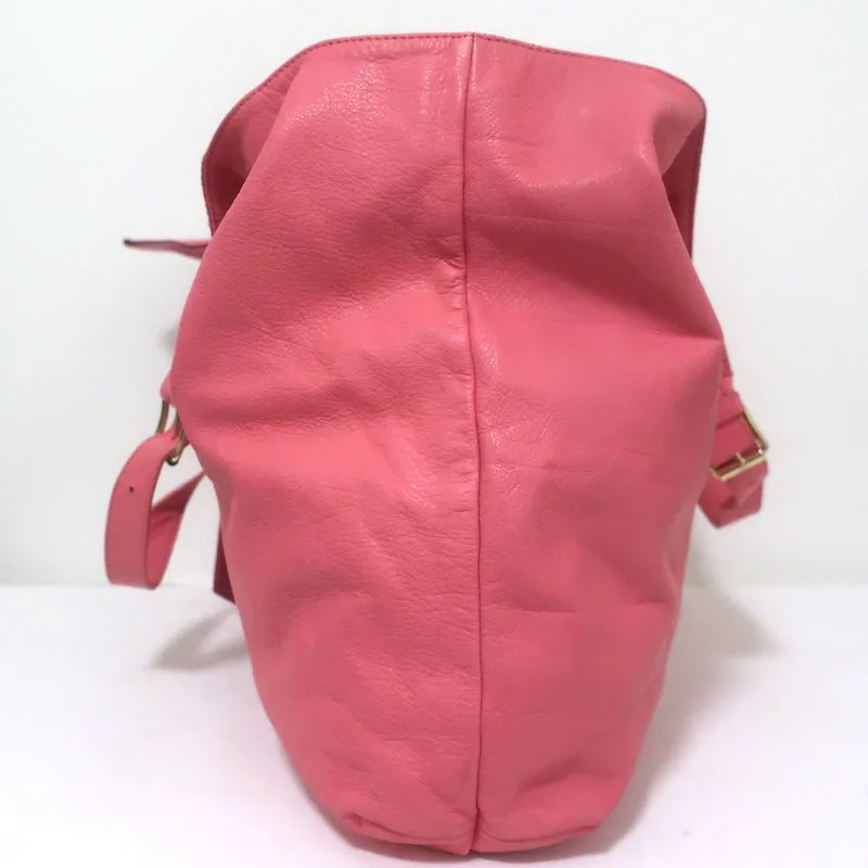RED Valentino Bow Hobo Pink Leather Large Shoulder Bag