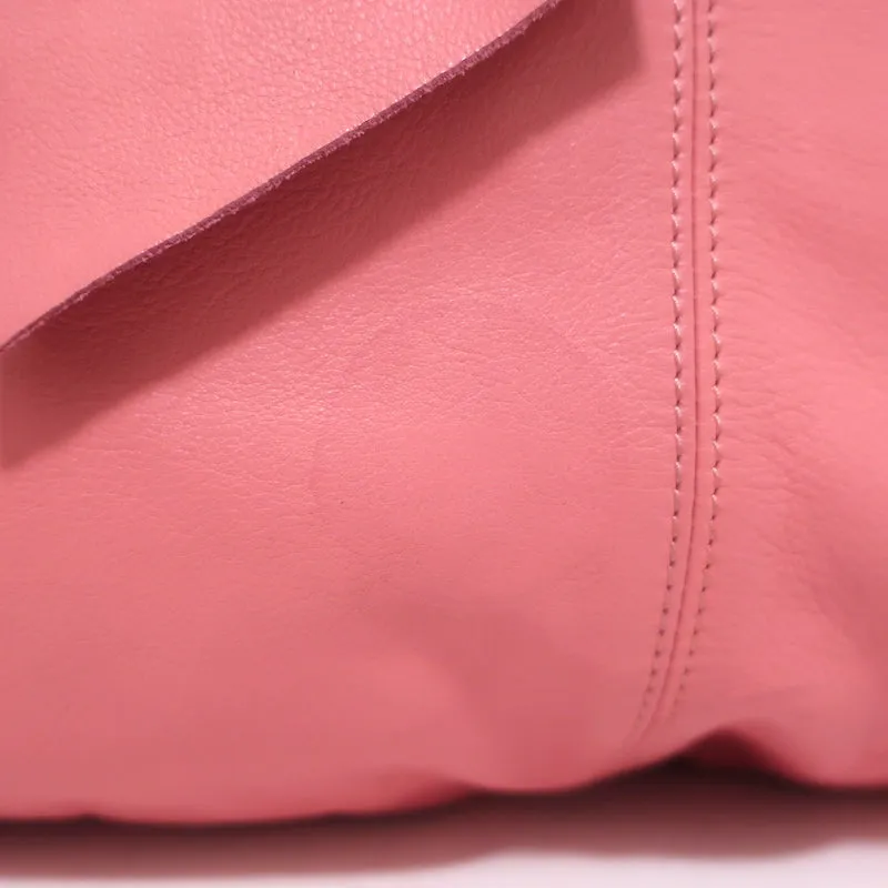 RED Valentino Bow Hobo Pink Leather Large Shoulder Bag