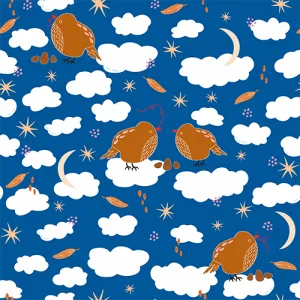 Rejuvenating Scented Sachets in "Birds" Pattern Filled with Organic Ingredients (Assorted Colors)