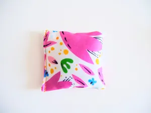 Rejuvenating Scented Sachets in "Breezy Tulips" Pattern Filled with Organic Ingredients (Assorted Colors)
