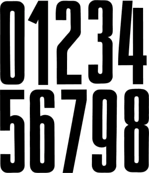 Replica Haro Stadium Number Plate Number Black