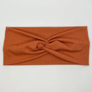 Ribbed Autumn Leaf Twist Headband