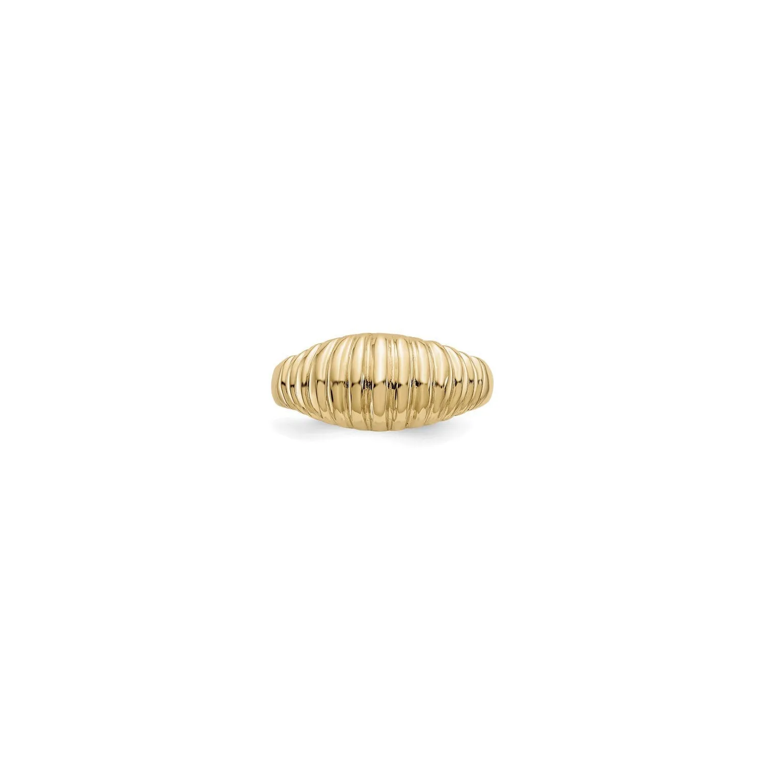 Ribbed Dome Ring (14K)