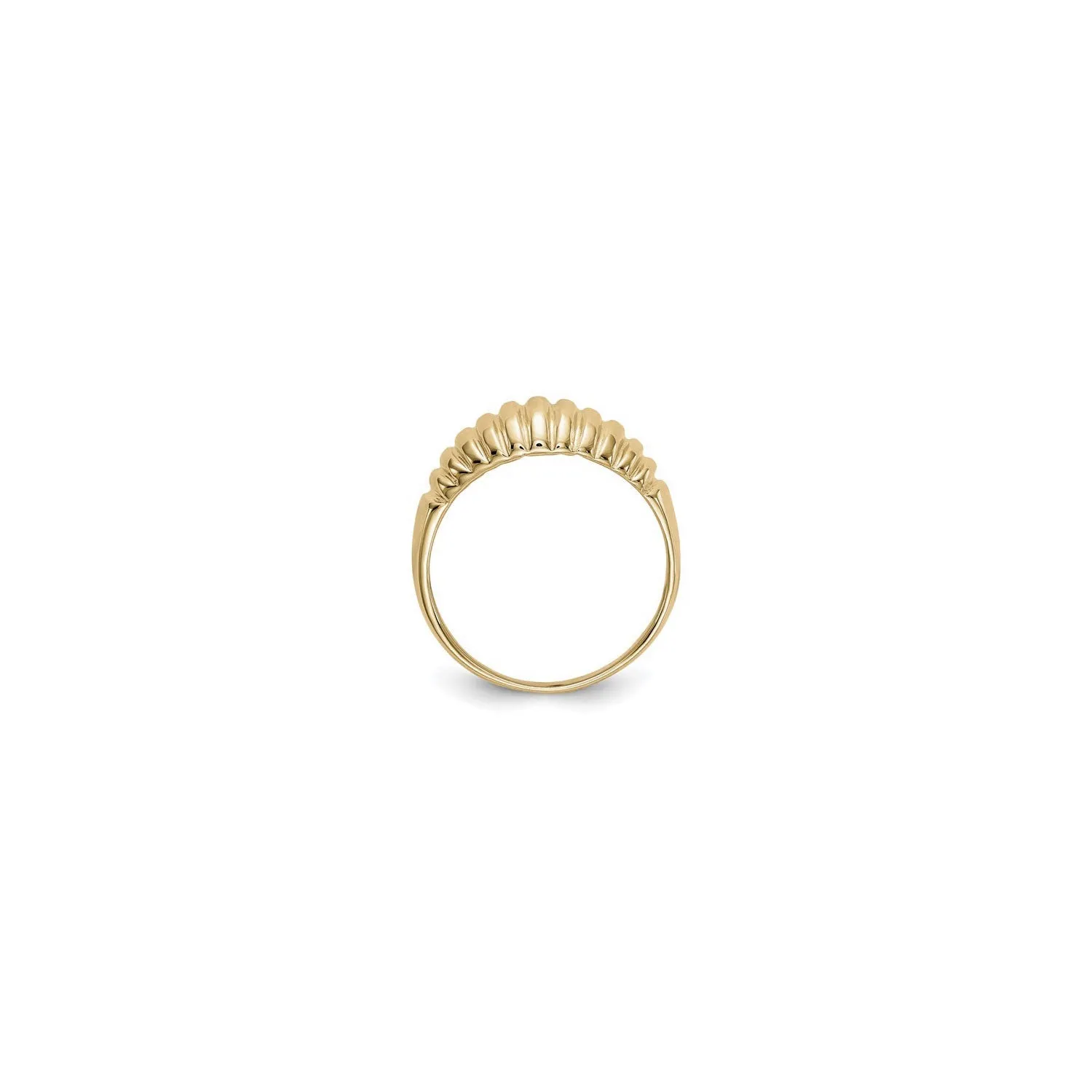 Ribbed Dome Ring (14K)