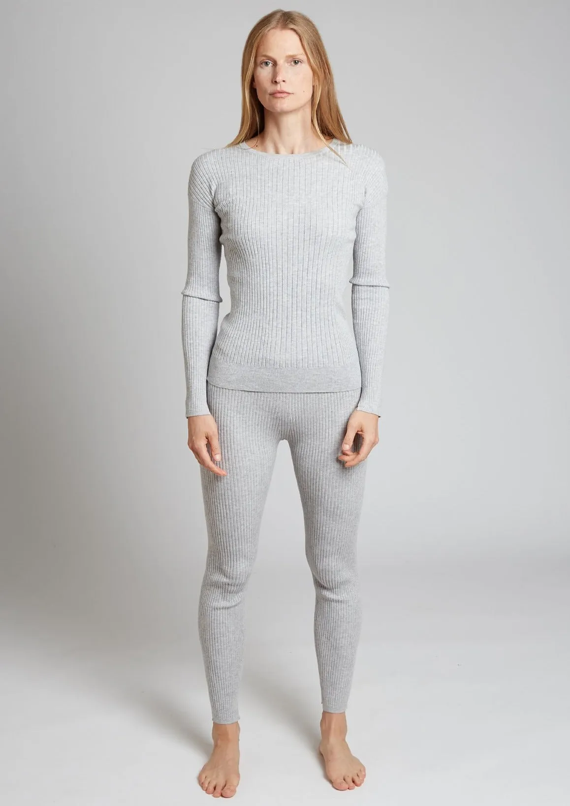 Ribbed Leggings, Ivory