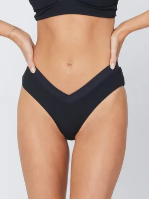 Ribbed Pratt Bottom In Black