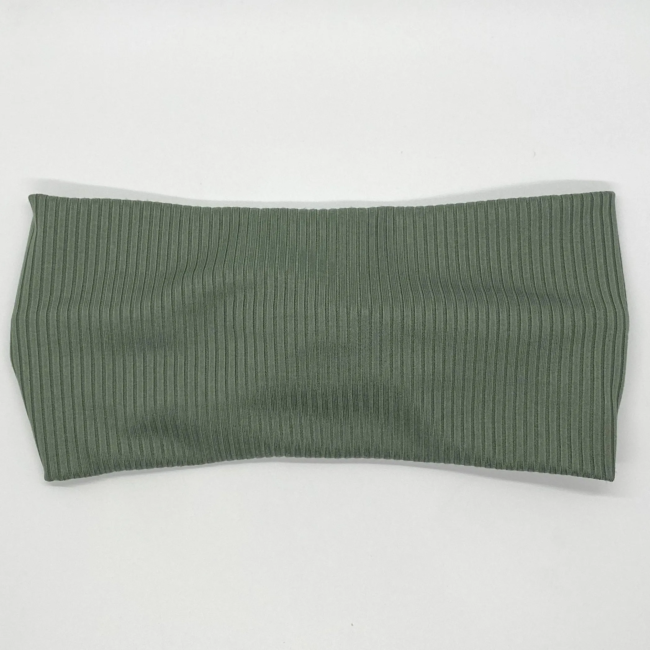 Ribbed Sage Twist Headband