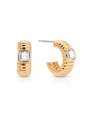 Ribbed Small Hoops