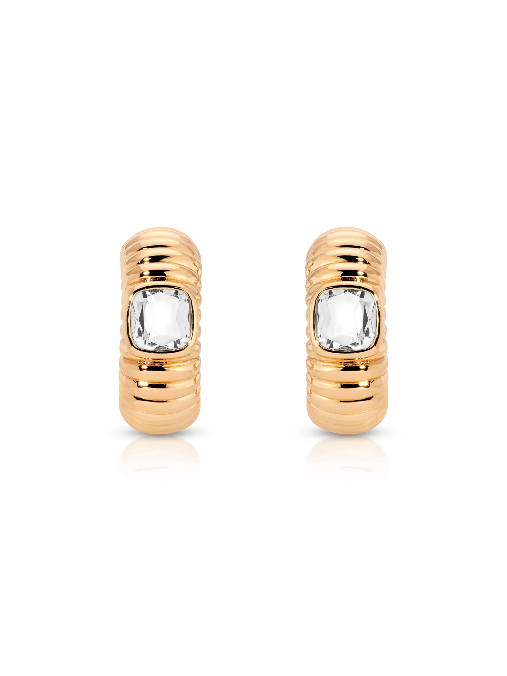 Ribbed Small Hoops