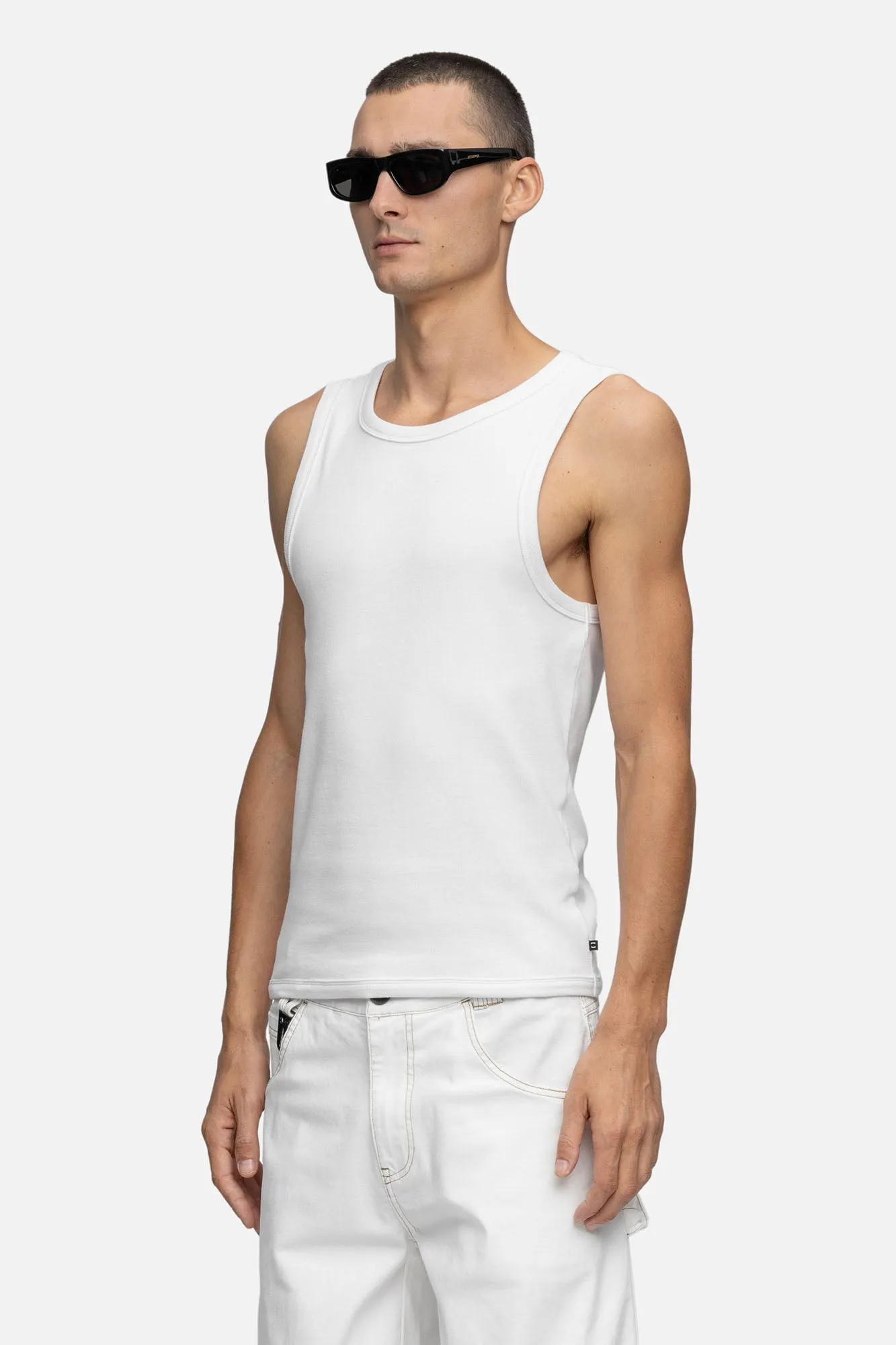 RIBBED TANK WHITE
