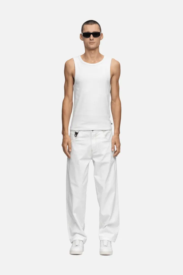 RIBBED TANK WHITE