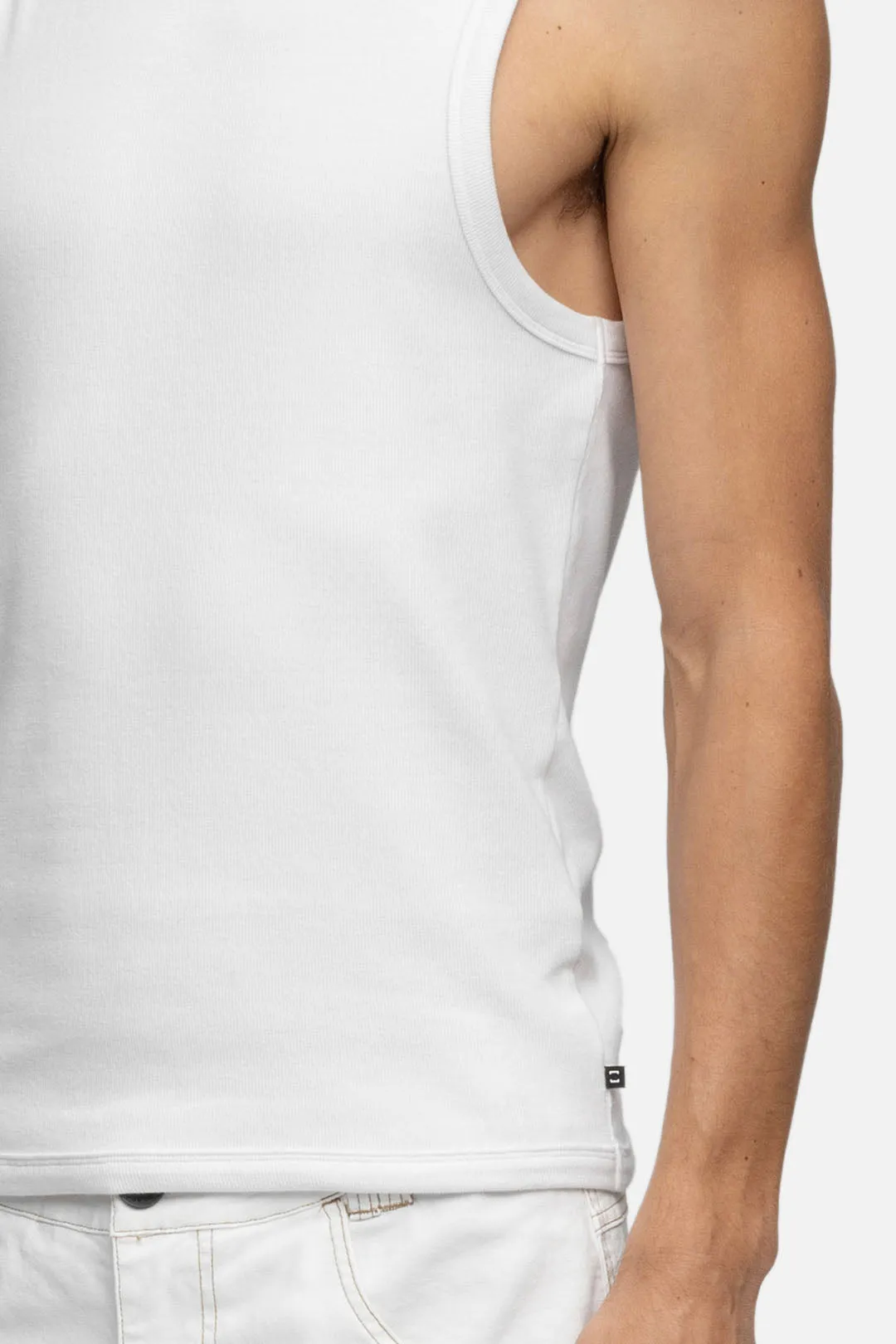 RIBBED TANK WHITE