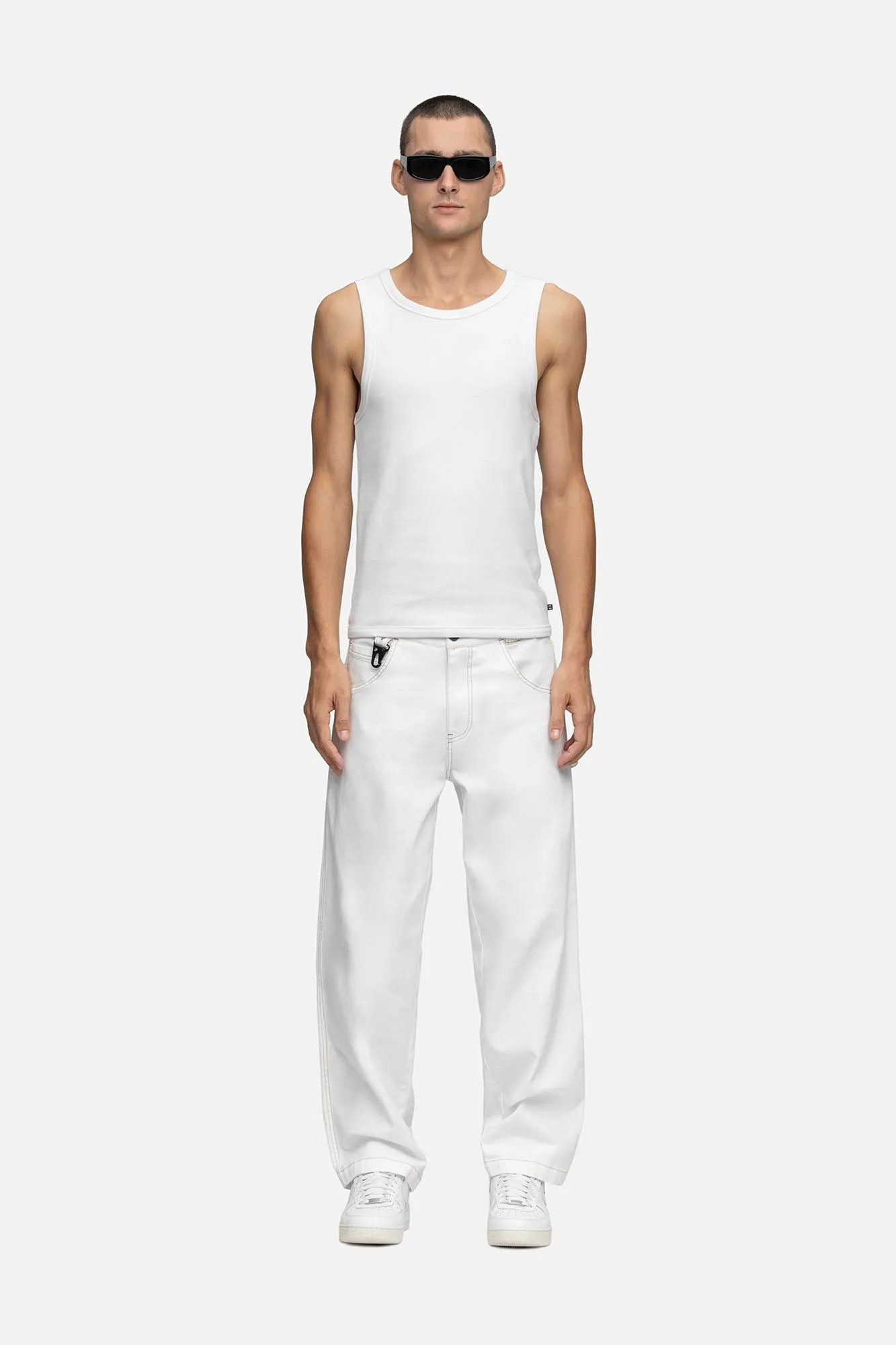 RIBBED TANK WHITE