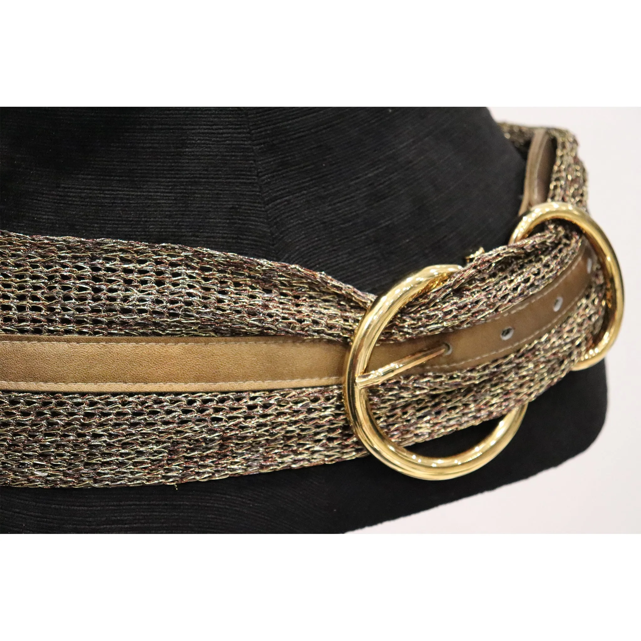 Ribel Gold Mesh Belt W/ Gold Looped Buckle