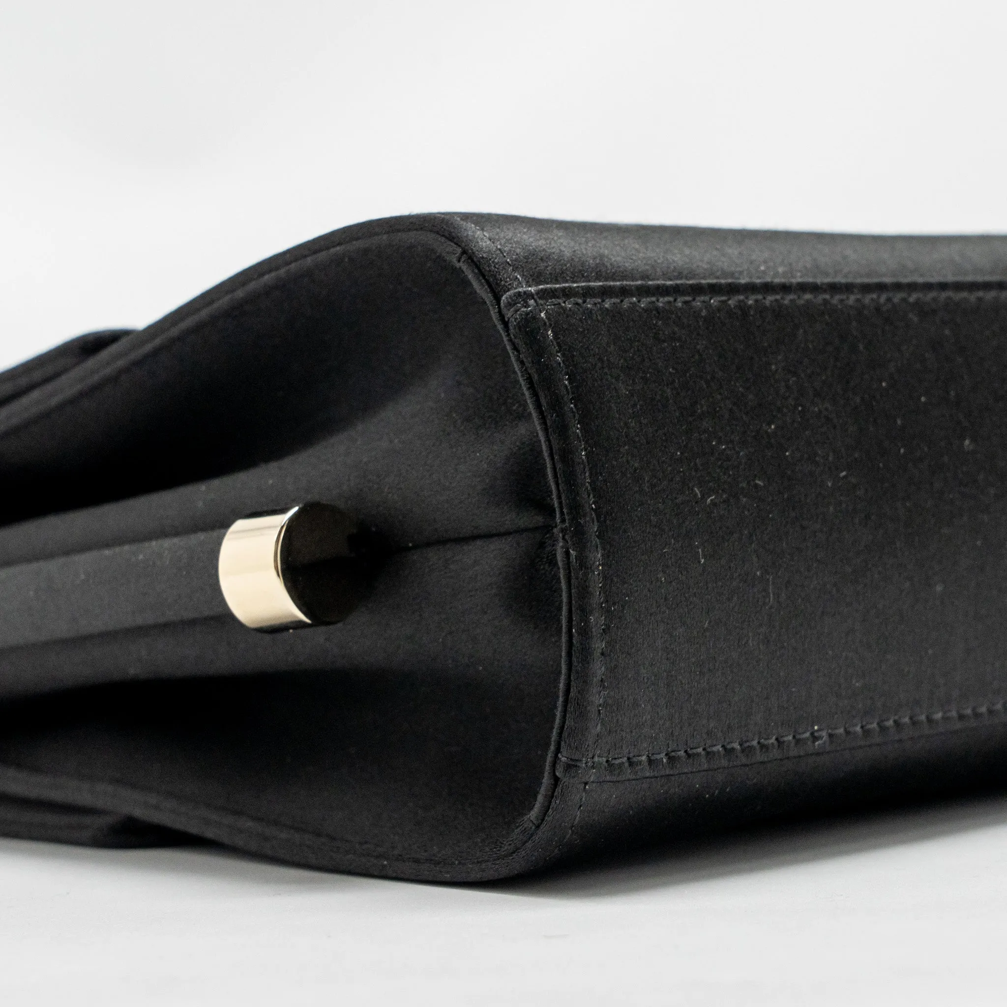 Roger Vivier Miss Viv Mini Bag Satin Black LGHW