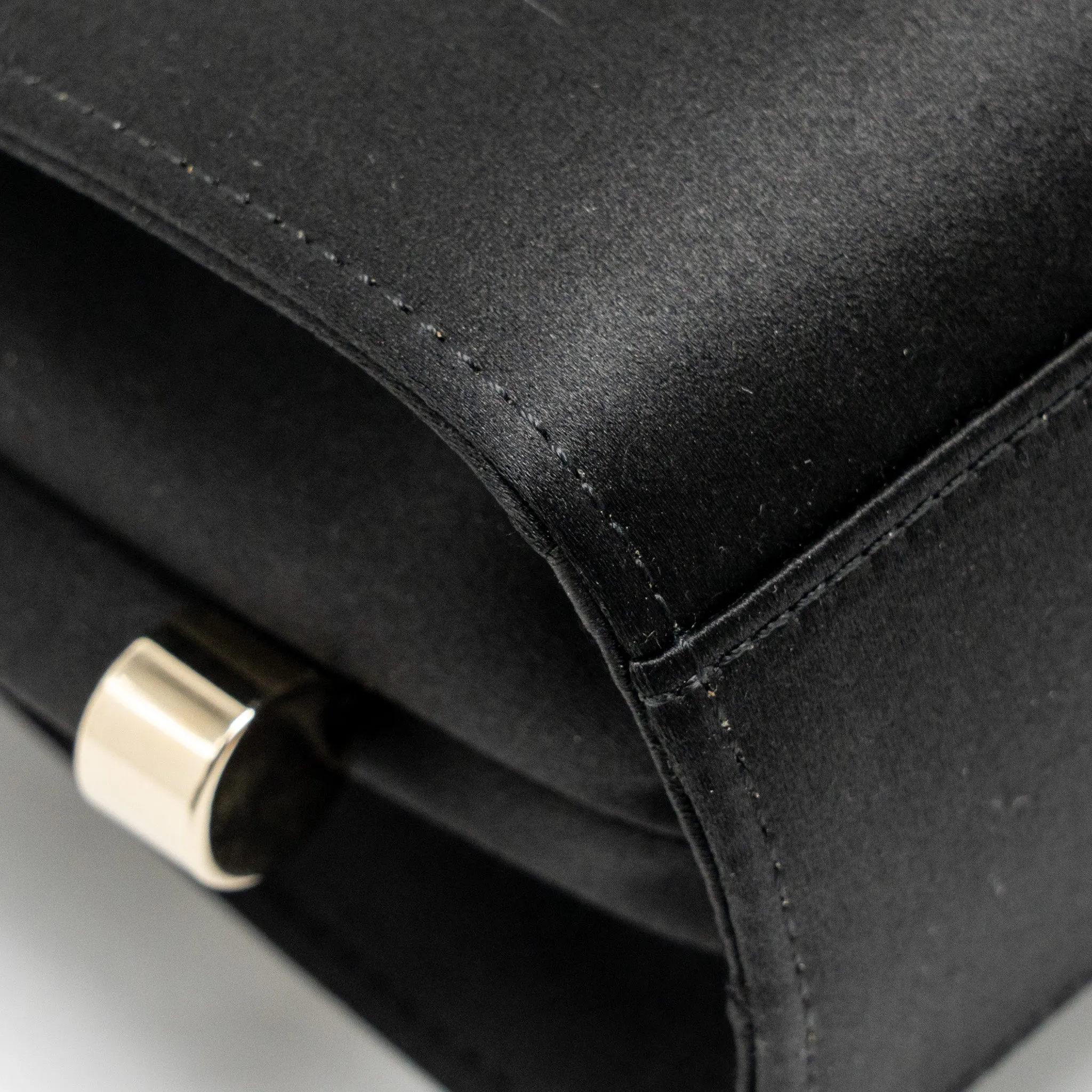 Roger Vivier Miss Viv Mini Bag Satin Black LGHW