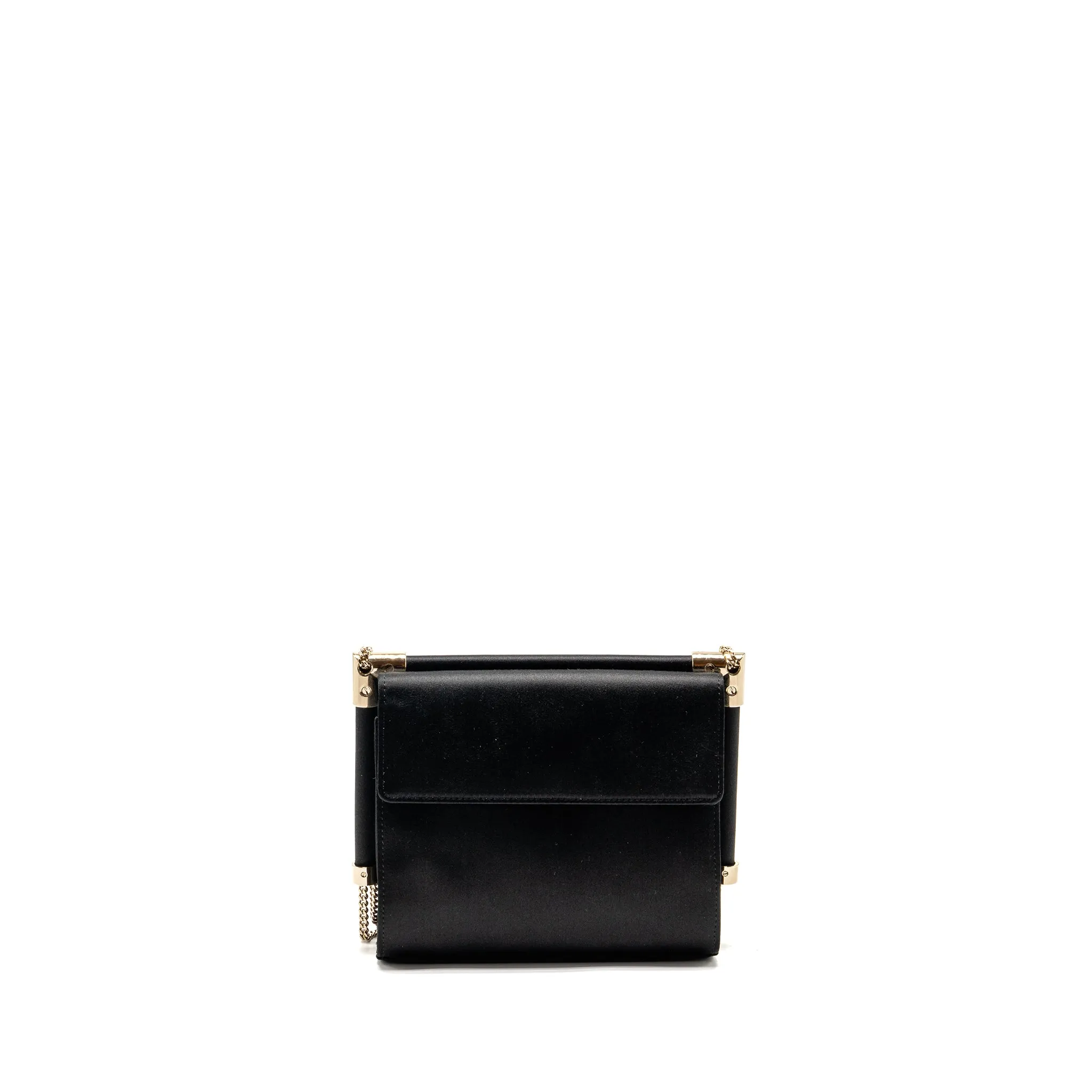Roger Vivier Miss Viv Mini Bag Satin Black LGHW
