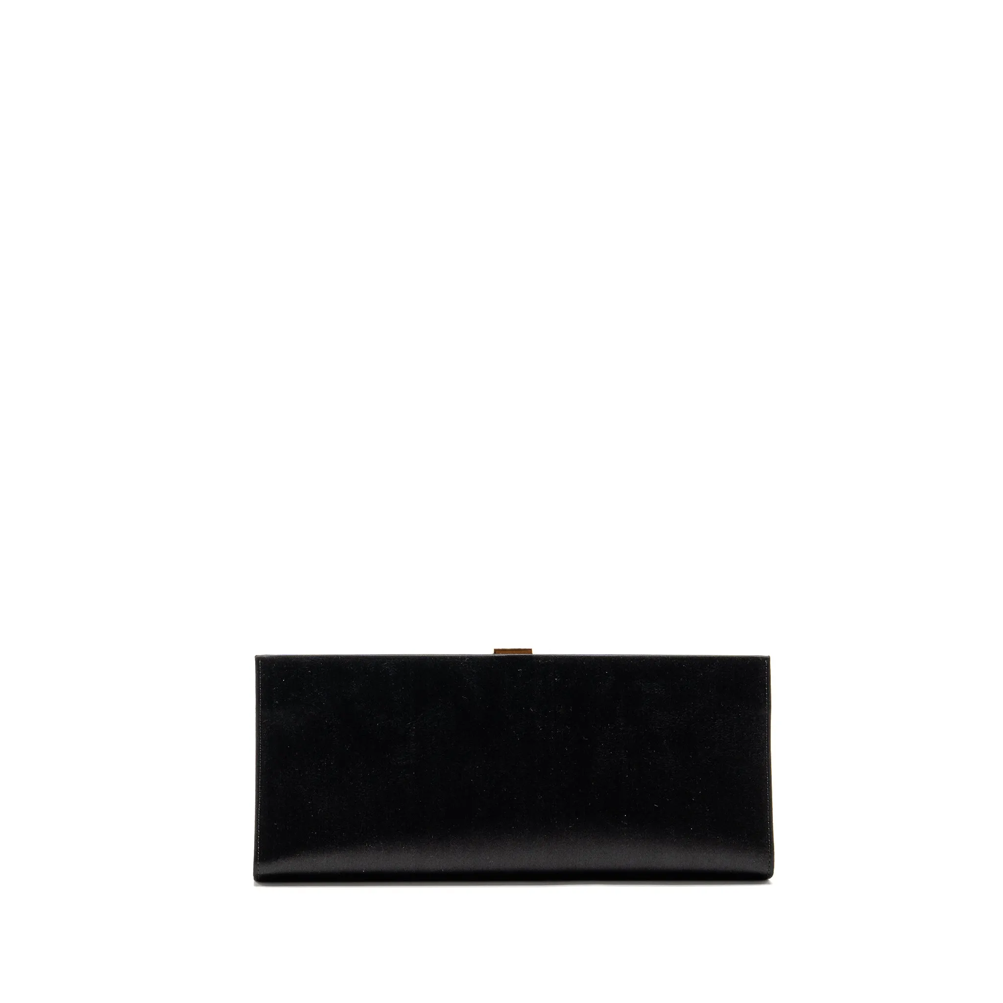 Roger Vivier Strass Buckled Clutch/Purse With Chain Satin Black LGHW