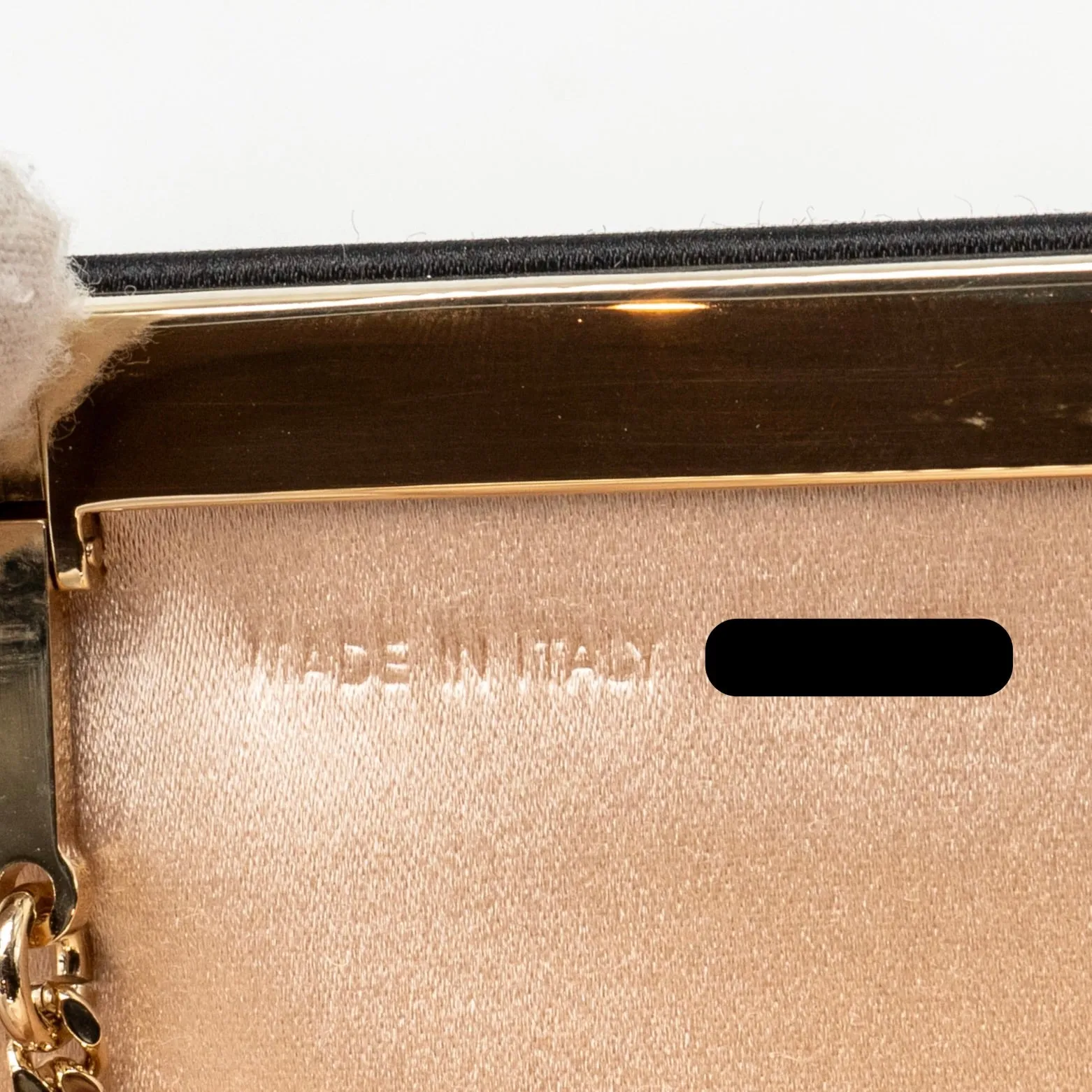 Roger Vivier Strass Buckled Clutch/Purse With Chain Satin Black LGHW