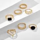 Roman Numeral & Onyx Ring Set