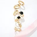Roman Numeral & Onyx Ring Set