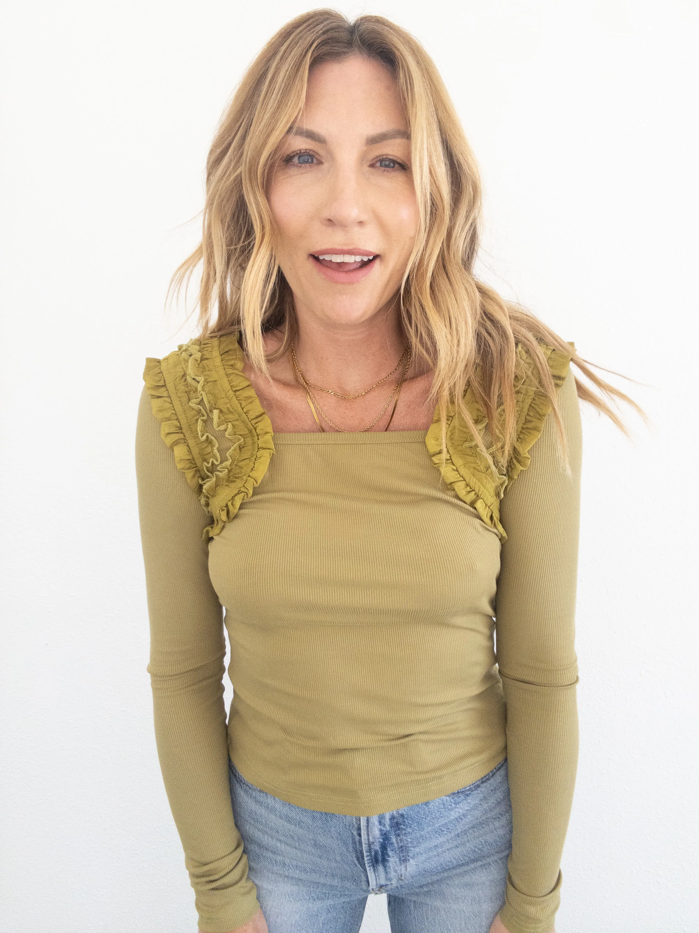 Romanov Ruffle Long Sleeve