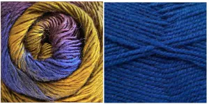 ROYAL BLUE   SPLENDOR - Embossed Phoenix Vortex Shawl KIT