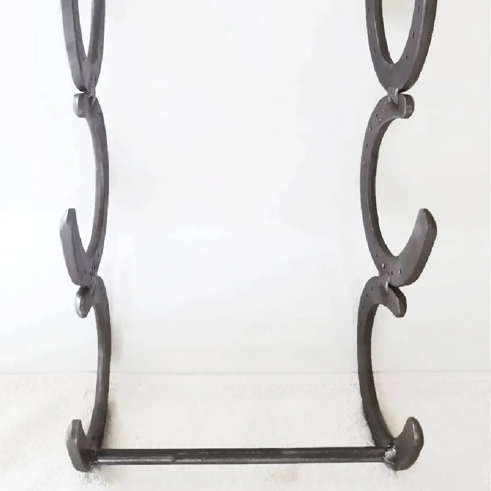 Rustic Horseshoe Towel Holder and Hanger - The Heritage Forge