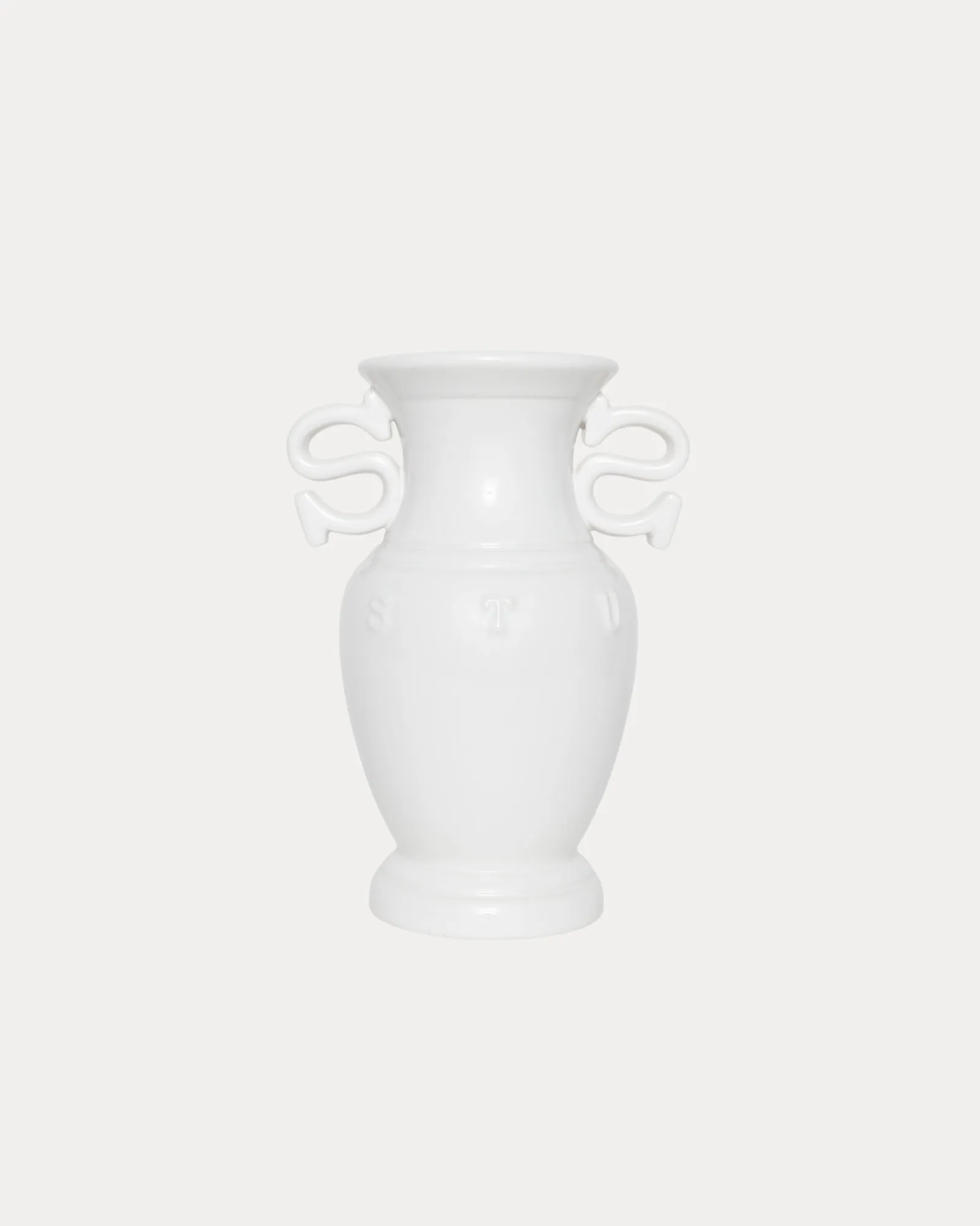S HANDLE CERAMIC VASE