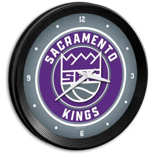 Sacramento Kings: Ribbed Frame Wall Clock