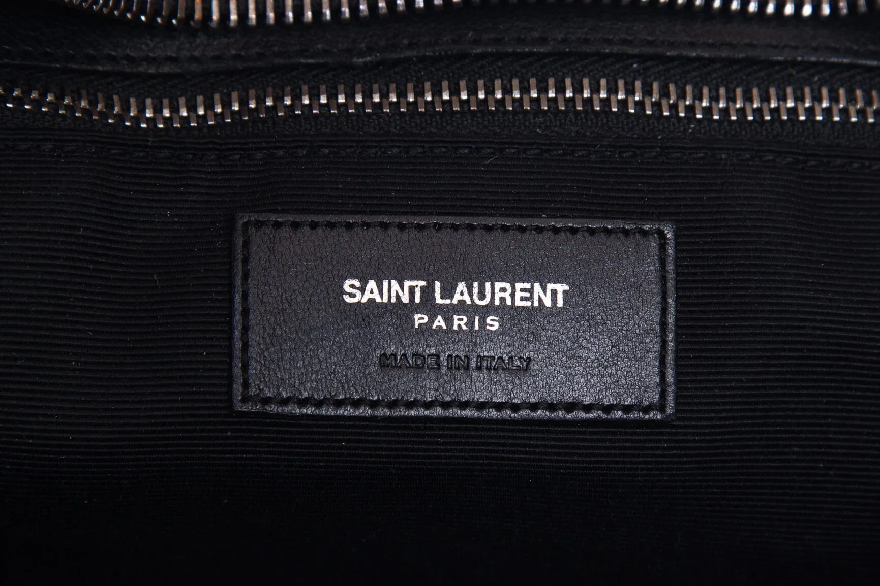 Saint Laurent Black Leather Loulou Shopping Tote