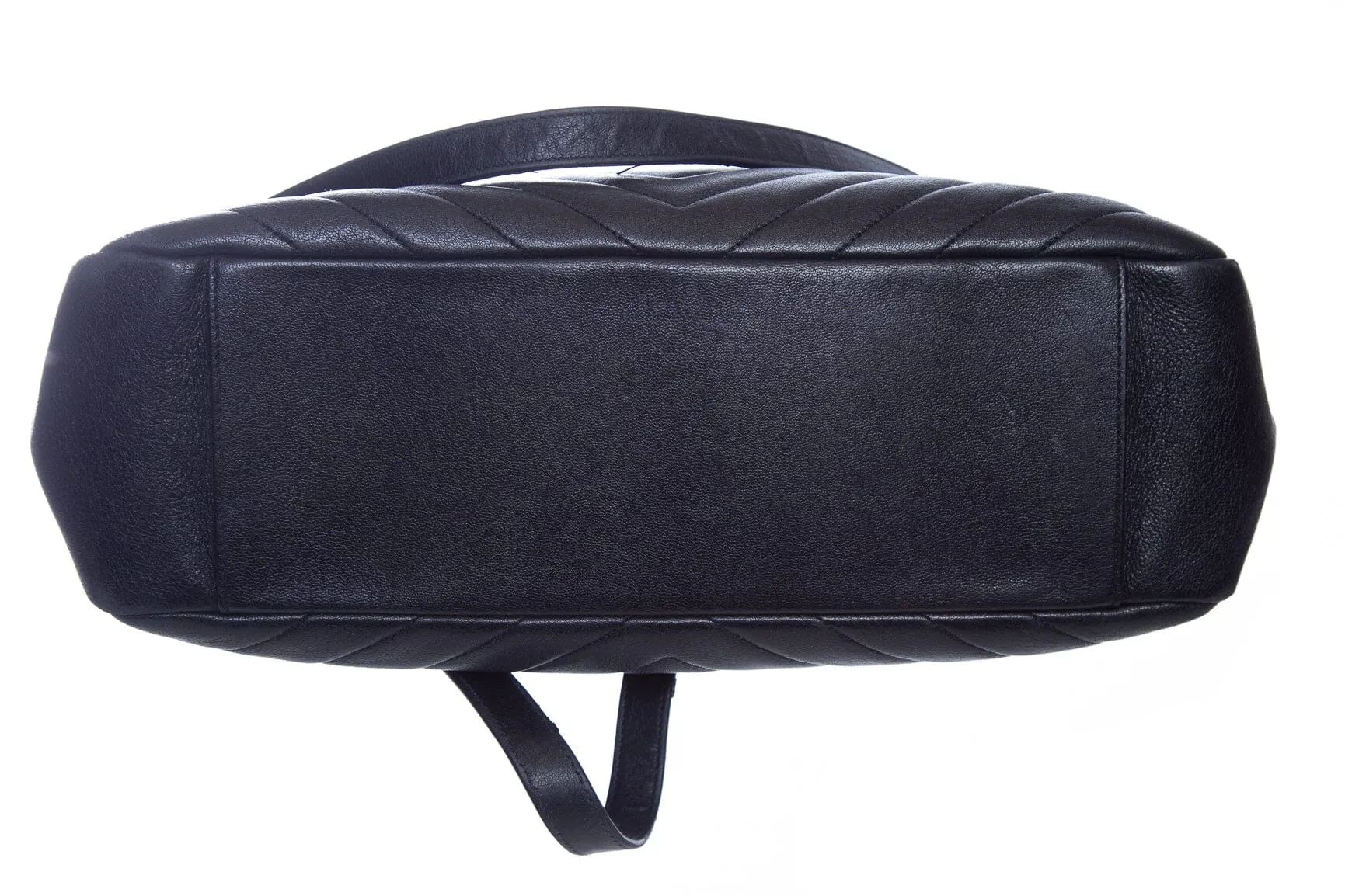 Saint Laurent Black Leather Loulou Shopping Tote