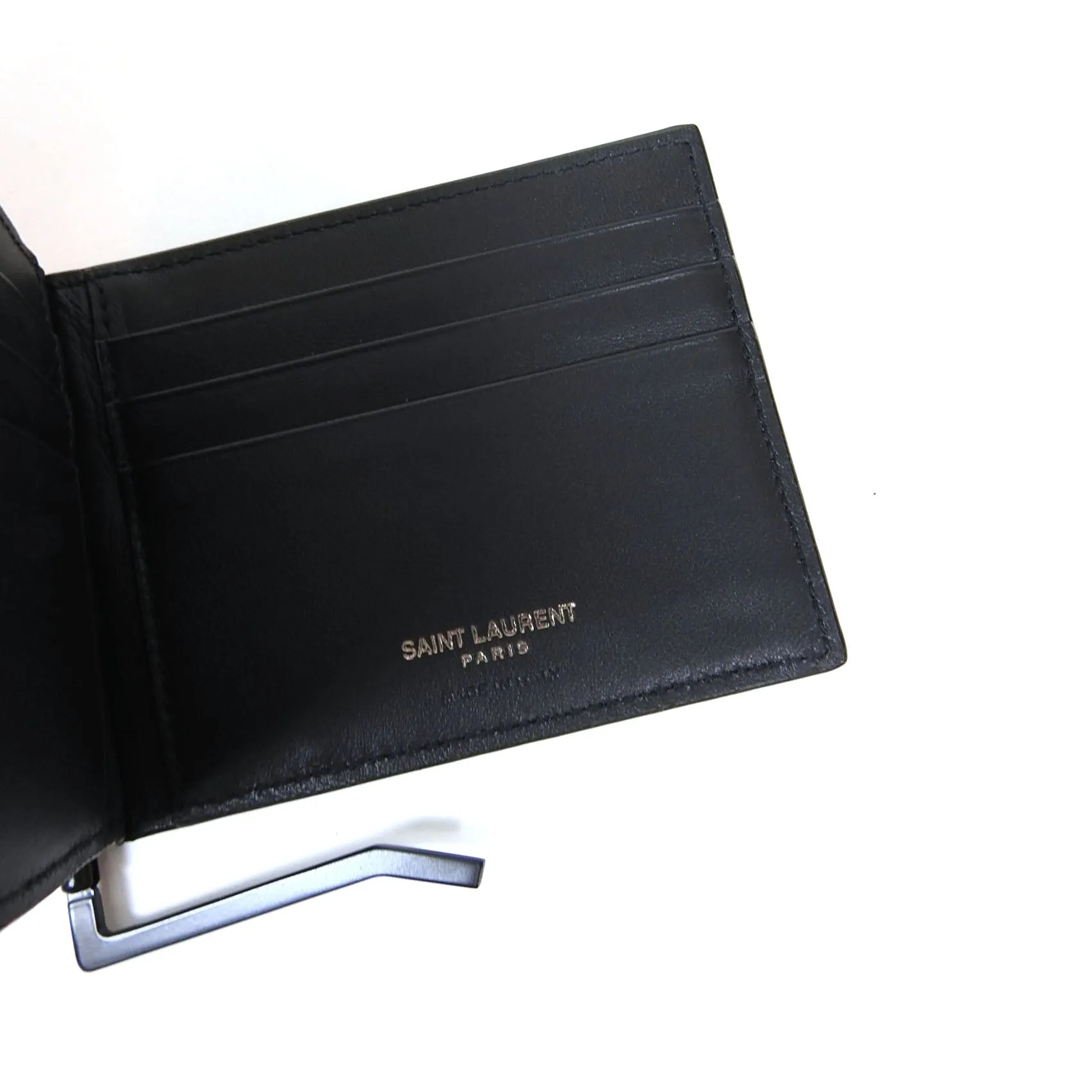 Saint Laurent Embossed Leather Wallet